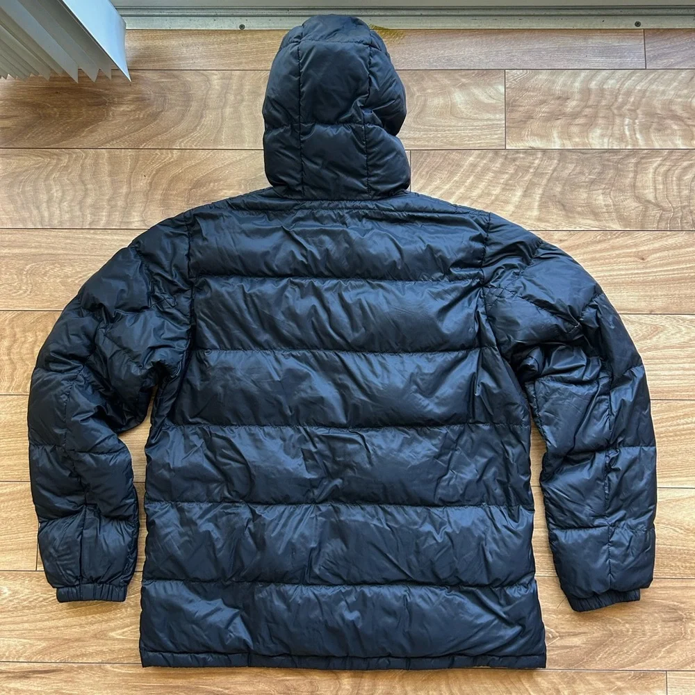 Eddie Bauer Black Men's Wide Channel Hooded Down Jacket
